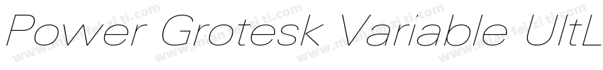 Power Grotesk Variable UltLt字体转换